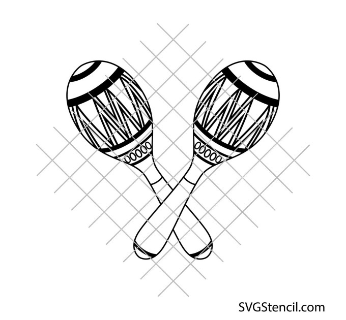 Maracas svg | Rumba shakes svg