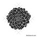 Dahlia stencil | Floral design svg