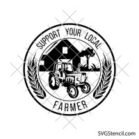 Support your local farmer svg | Farmers market svg