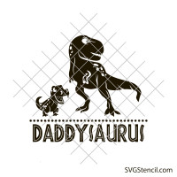 Daddysaurus svg | Dinosaur dad svg