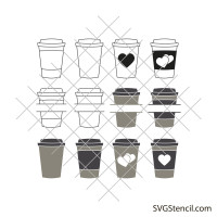 To go coffee cup svg | Coffee cup monogram svg