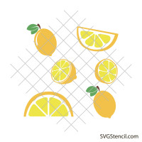 Lemon svg | Lemon slice svg