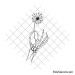 Skeleton hand with dandelion svg | Free svg