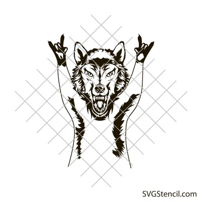 Wolf rocker svg | Bad wolf svg