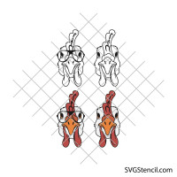 Chicken face svg | Funny chicken svg