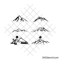 Mountain range svg | Mountains svg