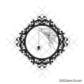Mirror with spider web svg | Halloween horror svg