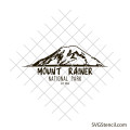 Mount Rainier - National Park svg