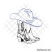 Cowboy hat and boots svg image