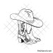 Cowboy hat and boots svg design