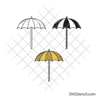 Beach umbrella SVG & Clipart