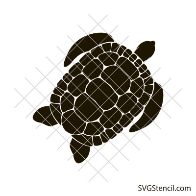 Tribal sea turtle svg