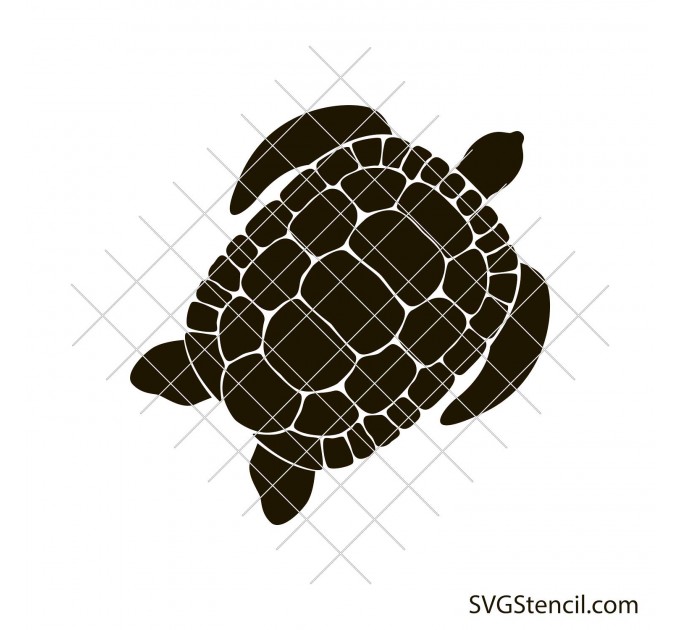 Tribal sea turtle svg