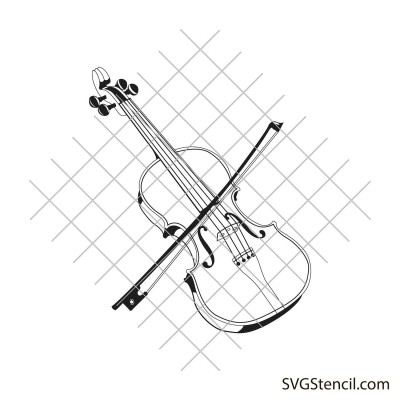 Violin with strings svg | Viola svg