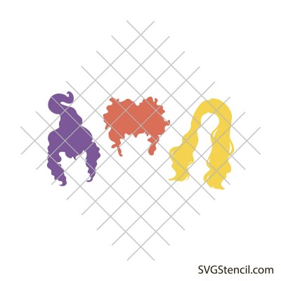 Sanderson sisters hair svg | Witches hair svg