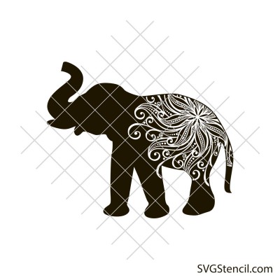 Elephant mandala svg