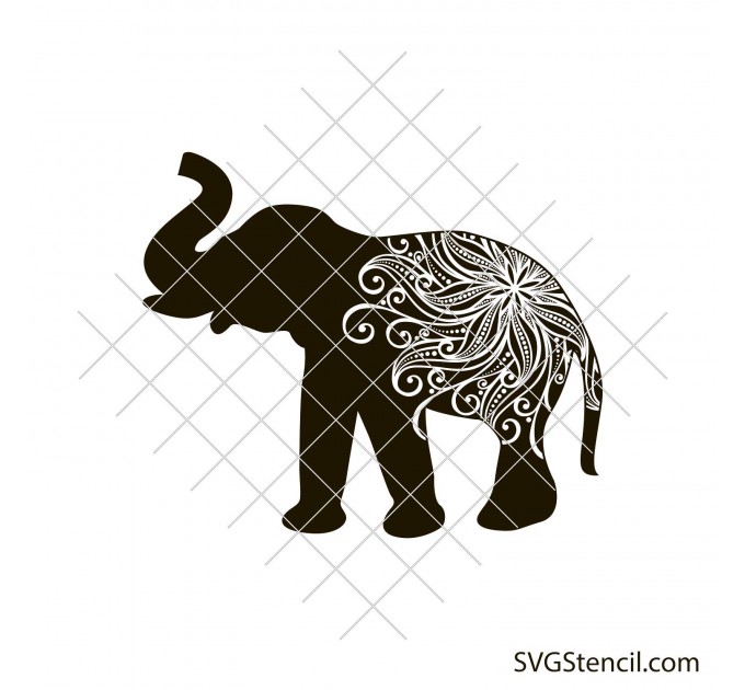 Elephant mandala svg