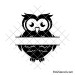 Owl monogram svg