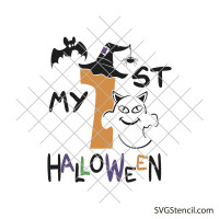 My first halloween svg | 1st halloween svg
