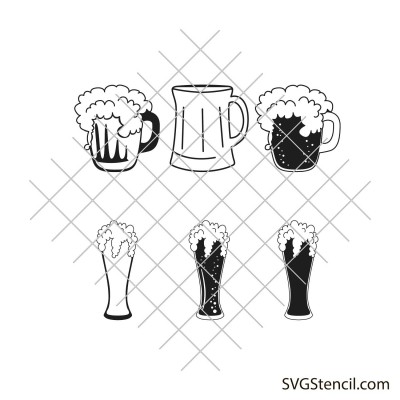 Beer mug svg | Beer glasses svg
