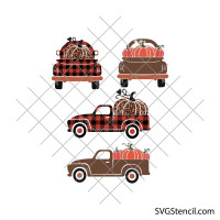 Pumpkin truck svg | Fall truck svg