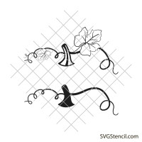 Pumpkin stem svg | Pumpkin vine svg