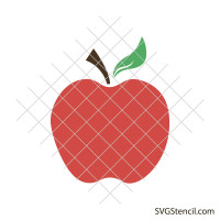 Simple red apple svg