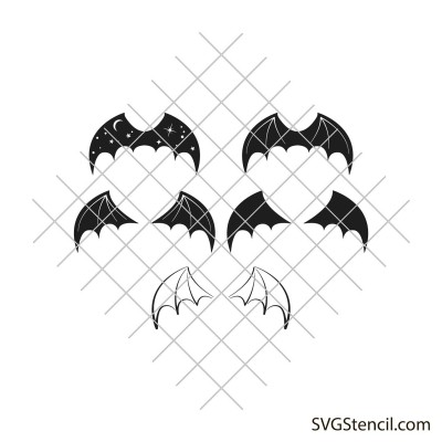 Halloween bat wings svg | Bat wing collection
