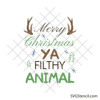 Merry Christmas ya filthy animal svg