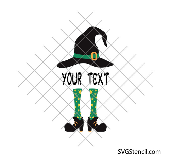Witch monogram svg | Witch legs svg