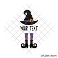 Witch monogram svg | Witch legs svg