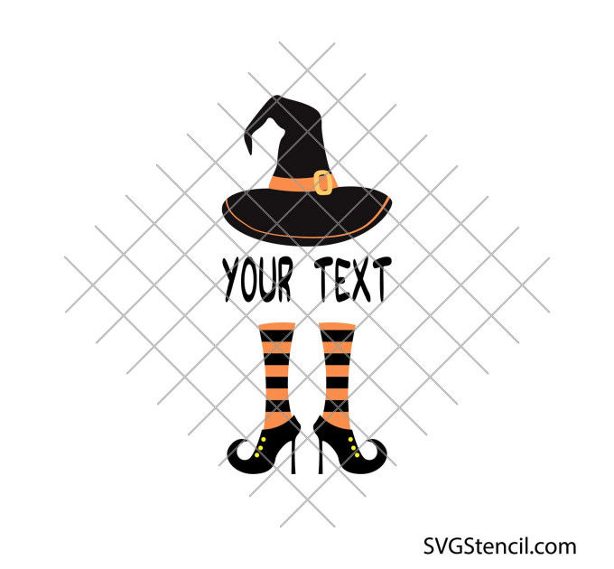 Witch monogram svg | Witch legs svg