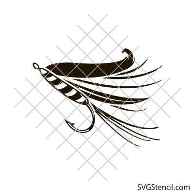 Fly fishing lure svg | Hook fly svg