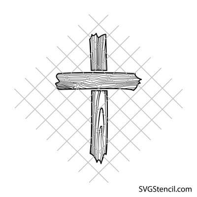 Wooden cross svg | Old rugged cross svg