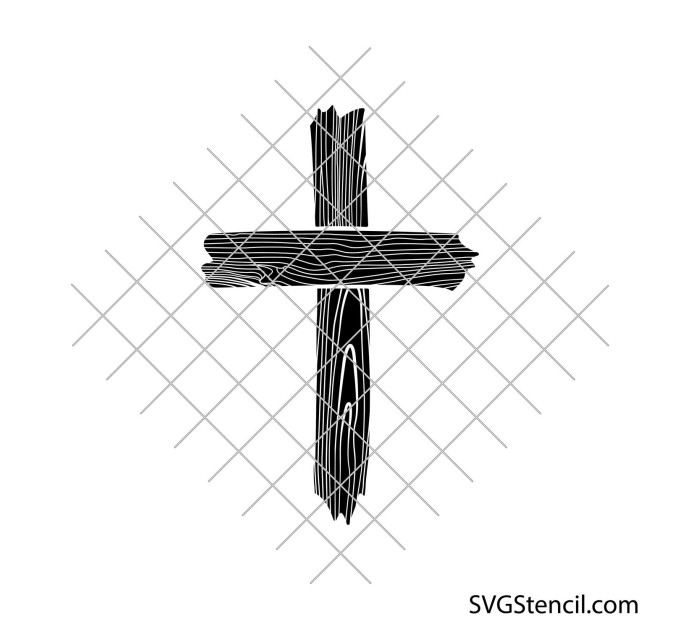 Wooden cross svg | Old rugged cross svg