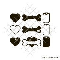 Dog tag svg | Dog bone tag svg