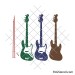 Bass guitar svg | Multi-layer design