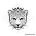 Cheetah with crown svg