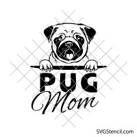 Pug mom svg | Pug dad svg