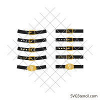 Santa belt svg | Santa buckle svg
