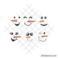 Snowman faces svg