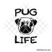 Pug life svg | Cute dog with glasses svg