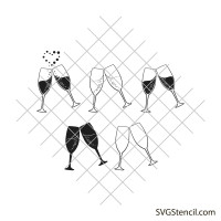 Champagne glasses svg