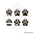 Wolf paw svg | Paw monogram svg