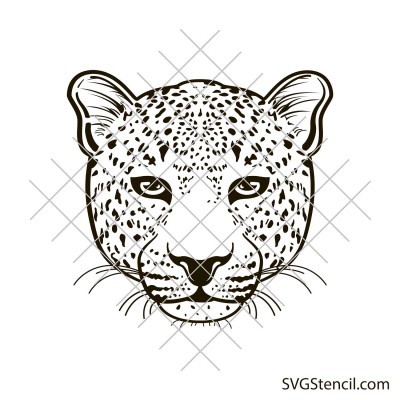 Leopard head svg