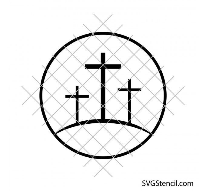 Three crosses svg | Calvary crosses svg