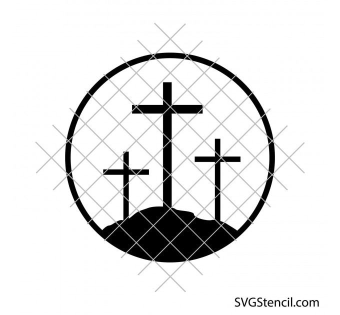 Three crosses svg | Calvary crosses svg