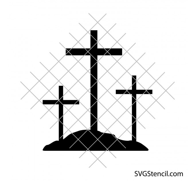 Three crosses svg | Calvary crosses svg