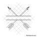 Crossed arrow monogram svg