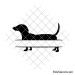 Dachshund outline svg | Dog monogram svg